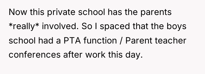 Now this private school has the parents *really* involved. So...