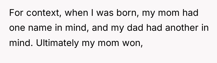 For context, when I was born, my mom had one...