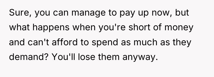 Sure, you can manage to pay up now, but what...