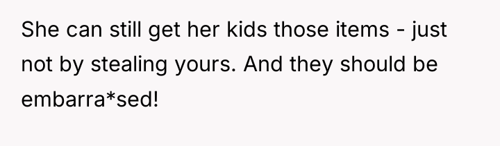 She can still get her kids those items - just...