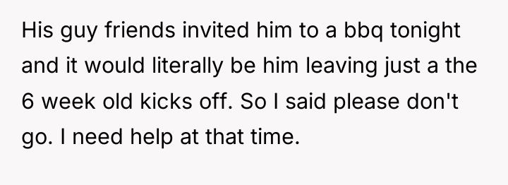 His guy friends invited him to a bbq tonight and...
