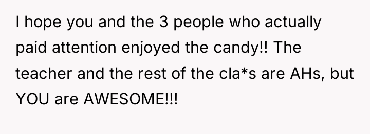 I hope you and the 3 people who actually paid...