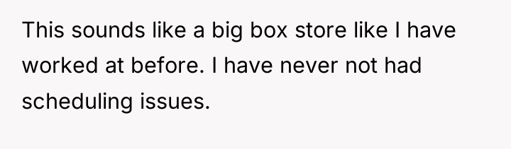 This sounds like a big box store like I have...