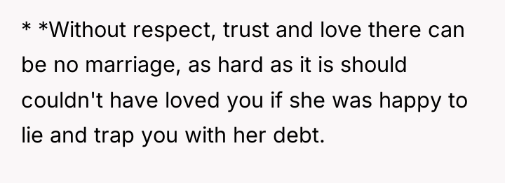 * *Without respect, trust and love there can be no...