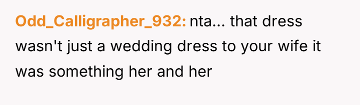 Odd_Calligrapher_932 nta... that dress wasn't just a wedding dress to...