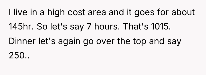 I live in a high cost area and it goes...