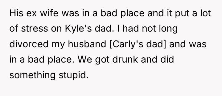 His ex wife was in a bad place and it...