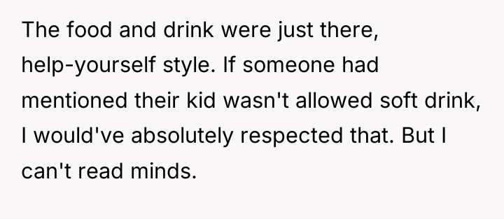 The food and drink were just there, help-yourself style. If...