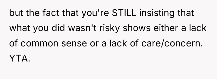 but the fact that you're STILL insisting that what you...