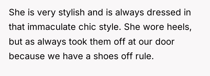 She is very stylish and is always dressed in that...