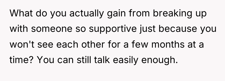 What do you actually gain from breaking up with someone...