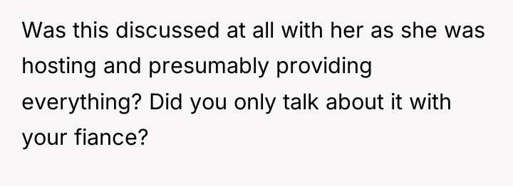 Was this discussed at all with her as she was...
