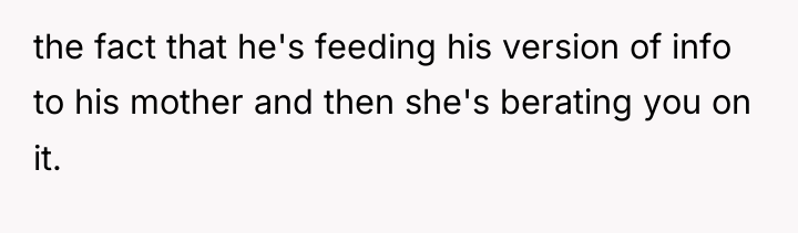 the fact that he's feeding his version of info to...