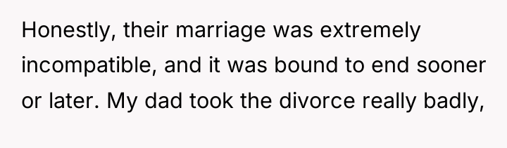Honestly, their marriage was extremely incompatible, and it was bound...
