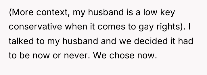 (More context, my husband is a low key conservative when...