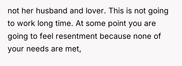 not her husband and lover. This is not going to...