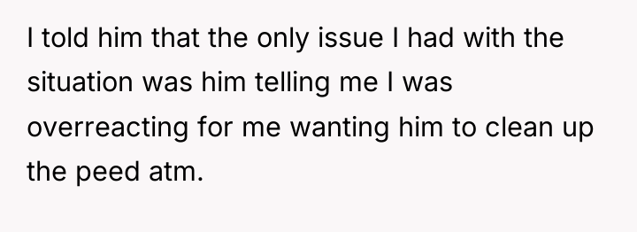 I told him that the only issue I had with...