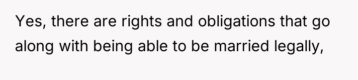 Yes, there are rights and obligations that go along with...