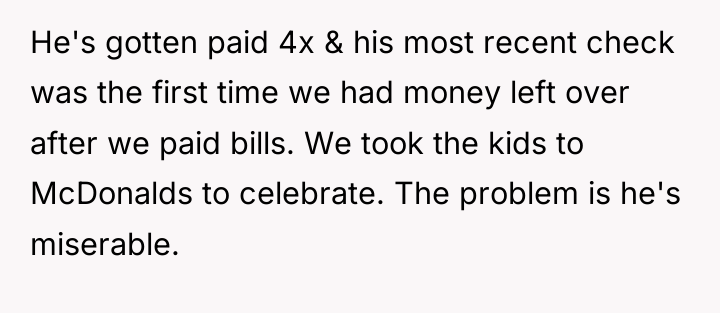 He's gotten paid 4x & his most recent check was...