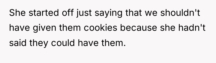 She started off just saying that we shouldn't have given...