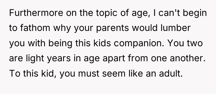 Furthermore on the topic of age, I can't begin to...