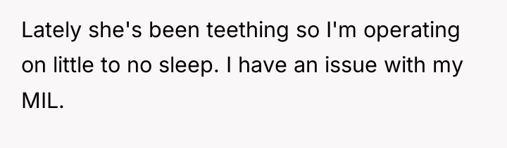 Lately she's been teething so I'm operating on little to...