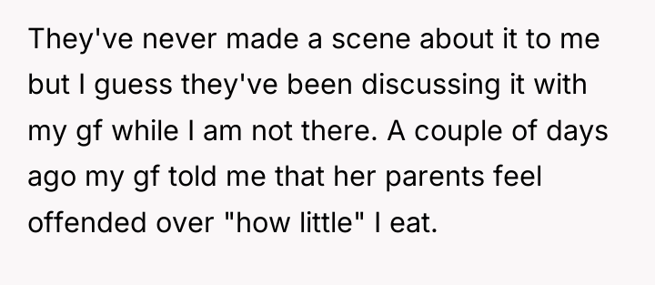 They've never made a scene about it to me but...
