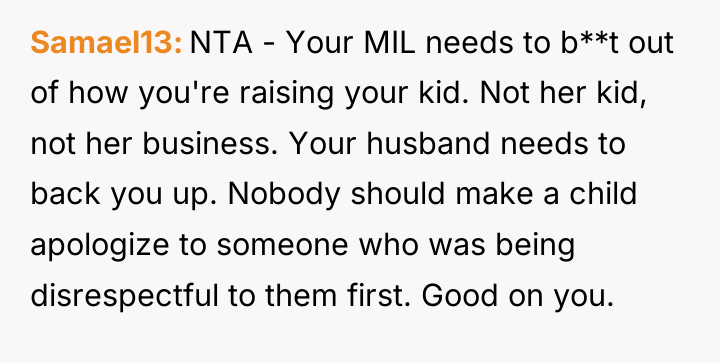 Samael13 NTA - Your MIL needs to b**t out of...