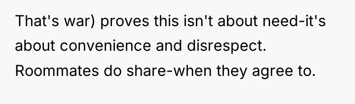 That's war) proves this isn't about need-it's about convenience and...