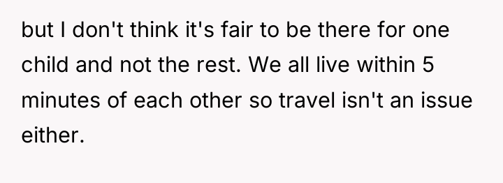 but I don't think it's fair to be there for...