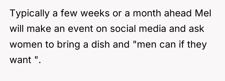 Typically a few weeks or a month ahead Mel will...