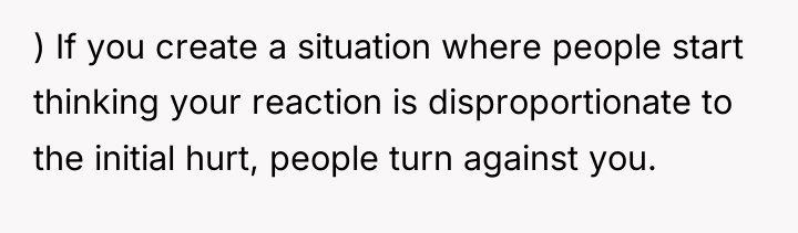) If you create a situation where people start thinking...