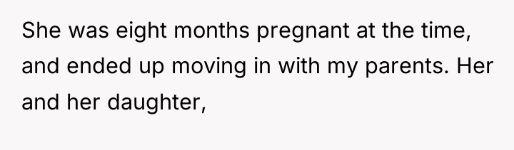 She was eight months pregnant at the time, and ended...