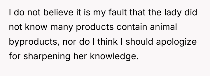 I do not believe it is my fault that the...