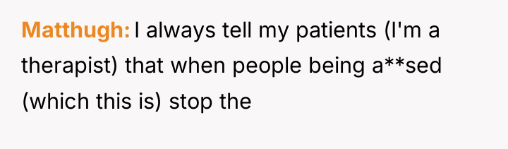 Matthugh I always tell my patients (I'm a therapist) that...