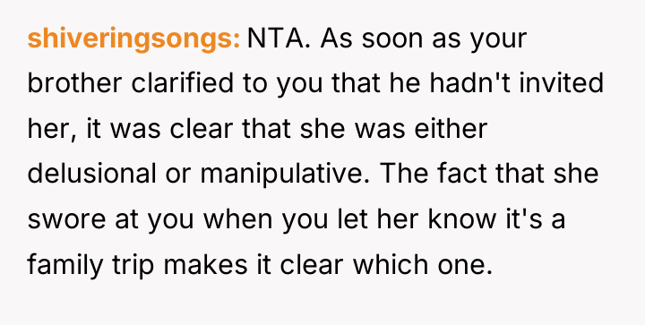 shiveringsongs NTA. As soon as your brother clarified to you...