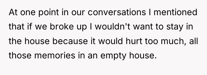 At one point in our conversations I mentioned that if...