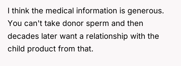 I think the medical information is generous. You can't take...