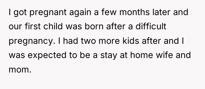 I got pregnant again a few months later and our...