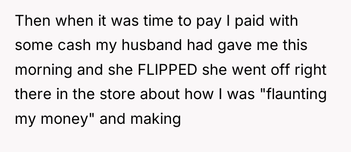 Then when it was time to pay I paid with...