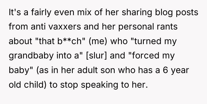 It's a fairly even mix of her sharing blog posts...