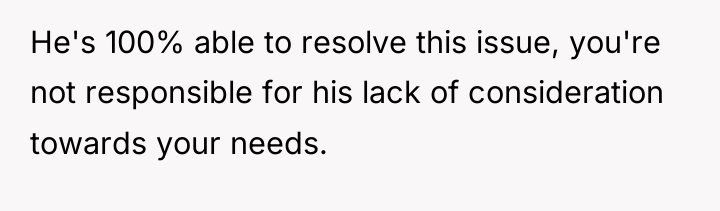 He's 100% able to resolve this issue, you're not responsible...