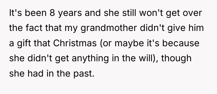 It's been 8 years and she still won't get over...