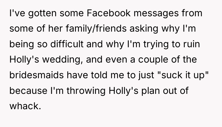 I've gotten some Facebook messages from some of her family/friends...