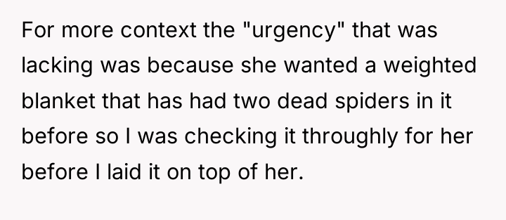 For more context the "urgency" that was lacking was because...