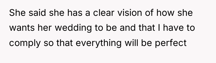 She said she has a clear vision of how she...