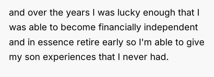 and over the years I was lucky enough that I...