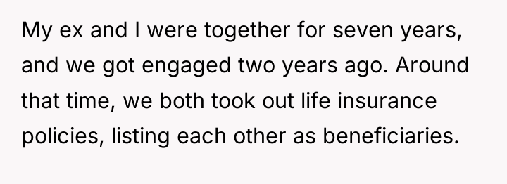 My ex and I were together for seven years, and...