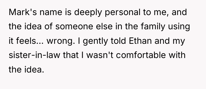 Mark's name is deeply personal to me, and the idea...