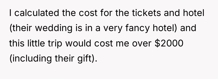I calculated the cost for the tickets and hotel (their...